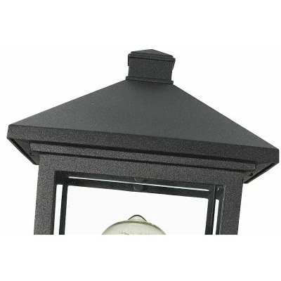 1 Light Outdoor Post Mount Sconce Black - Aurora Lighting 5 1 Light Outdoor Post Mount Sconce Black - Aurora Lighting - Image 3