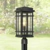 John Timberland Mission Outdoor Post Light Fixture Oil Rubbed Bronze 19 1/4" Clear Seedy Glass for Exterior Garden Yard Walkway -Outdoor Lighting Sales Shop unnamed file 2401