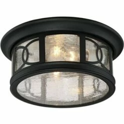 John Timberland Outdoor Ceiling Light Fixture Black 12" Seedy Glass for Exterior House Porch -Outdoor Lighting Sales Shop unnamed file 241