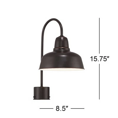 John Timberland Industrial Outdoor Post Light Fixture Urban Barn Farmhouse Oil Rubbed Bronze 15 3/4" for Exterior Garden Yard Patio Pathway 7 John Timberland Industrial Outdoor Post Light Fixture Urban Barn Farmhouse Oil Rubbed Bronze 15 3/4" for Exterior Garden Yard Patio Pathway - Image 5