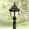 John Timberland Outdoor Post Light Fixture Black Colonial 24 1/2" Seeded Glass for Exterior Garden Yard Patio Driveway -Outdoor Lighting Sales Shop unnamed file 2425