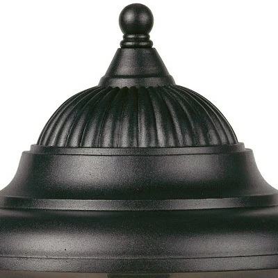 John Timberland Rustic Outdoor Post Light Pier Mount Fixture Black 16 3/4" Marbleized Glass for Exterior Garden Yard Porch Deck 4 John Timberland Rustic Outdoor Post Light Pier Mount Fixture Black 16 3/4" Marbleized Glass for Exterior Garden Yard Porch Deck - Image 2