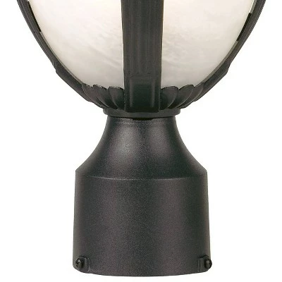 John Timberland Rustic Outdoor Post Light Pier Mount Fixture Black 16 3/4" Marbleized Glass for Exterior Garden Yard Porch Deck 5 John Timberland Rustic Outdoor Post Light Pier Mount Fixture Black 16 3/4" Marbleized Glass for Exterior Garden Yard Porch Deck - Image 3