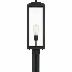 John Timberland Modern Contemporary Outdoor Post Light Fixture Mystic Black 21 3/4" Clear Glass Exterior House Porch Patio Outside -Outdoor Lighting Sales Shop unnamed file 2440