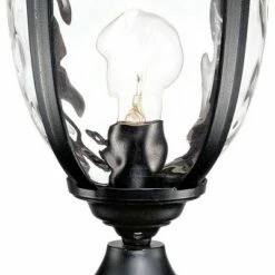 John Timberland Post Light Pier Mount Textured Black 24 1/2" Hammered Glass for Deck Porch Patio 9 John Timberland Post Light Pier Mount Textured Black 24 1/2" Hammered Glass for Deck Porch Patio -Outdoor Lighting Sales Shop unnamed file 2447