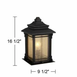Franklin Iron Works Outdoor Light Fixture Bronze 16.5" Textured Glass for Exterior House Porch Patio -Outdoor Lighting Sales Shop unnamed file 2461