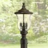 Franklin Iron Works Outdoor Post Light Fixture LED Dimmable Bronze 19" Clear Seedy Glass for Exterior Garden Yard Driveway -Outdoor Lighting Sales Shop unnamed file 2463