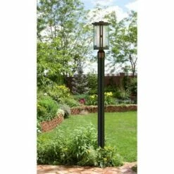 Franklin Iron Works Modern Post Light Fixture Bronze 15 3/4" Clear and Frosted Double Glass Lantern for Garden Yard Driveway -Outdoor Lighting Sales Shop unnamed file 2481