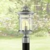 Franklin Iron Works Industrial Outdoor Post Light Chrome 16" Clear Seedy Glass Lantern for Exterior Garden Yard Patio Driveway -Outdoor Lighting Sales Shop unnamed file 2492