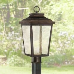 Minka Lavery Irvington Manor 18" High Bronze LED Outdoor Post Light