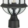 1 Light Outdoor Textured Post Wall Light Black - Aurora Lighting