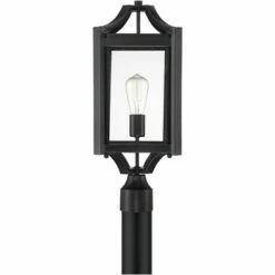 Franklin Iron Works Rustic Farmhouse Outdoor Post Light Fixture Black 20 1/4" Clear Glass House Porch Patio Garden Yard Walkway -Outdoor Lighting Sales Shop unnamed file 2511