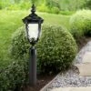 John Timberland Outdoor Post Light Fixture LED Matte Black 33" Clear Hammered Glass for Exterior House Porch Patio Garden Yard -Outdoor Lighting Sales Shop unnamed file 2556