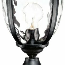 John Timberland Outdoor Post Light Fixture LED Matte Black 33" Clear Hammered Glass for Exterior House Porch Patio Garden Yard -Outdoor Lighting Sales Shop unnamed file 2558