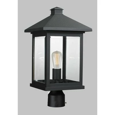 1 Light Outdoor Post Mount Black - Aurora Lighting 2 1 Light Outdoor Post Mount Black - Aurora Lighting