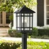 Kathy Ireland Sierra Craftsman 18"H Black Outdoor Post Mount Light
