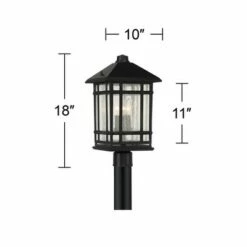 Kathy Ireland Sierra Craftsman 18"H Black Outdoor Post Mount Light -Outdoor Lighting Sales Shop unnamed file 2604