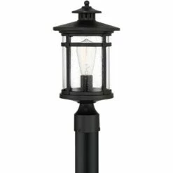 Franklin Iron Works Modern Outdoor Post Light Matte Black 16 1/4" Clear Seedy Glass Exterior House Porch Patio Outside Deck Garage -Outdoor Lighting Sales Shop unnamed file 2608