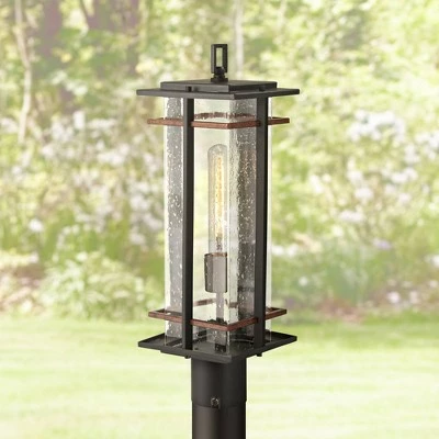 Minka Lavery San Marcos 20 1/2" High Black and Copper Outdoor Post Light 2 Minka Lavery San Marcos 20 1/2" High Black and Copper Outdoor Post Light