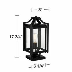 Franklin Iron Works Rockford Collection 17 3/4" High Black Pier Mount Light -Outdoor Lighting Sales Shop unnamed file 2645