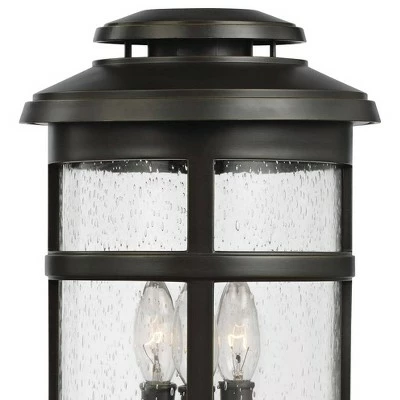 Feiss Newport 18 1/2" High Antique Bronze Outdoor Post Light 3 Feiss Newport 18 1/2" High Antique Bronze Outdoor Post Light