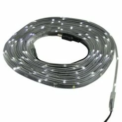 Northlight 18' Pure White LED Outdoor Christmas Linear Tape Lighting - Black Finish