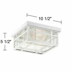 Kathy Ireland Sierra Craftsman 10 1/2"W White Outdoor Ceiling Light -Outdoor Lighting Sales Shop unnamed file 286