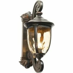 John Timberland Outdoor Wall Light Fixture Bronze Scroll 24" Champagne Hammered Glass for Exterior House Porch Patio -Outdoor Lighting Sales Shop unnamed file 2891