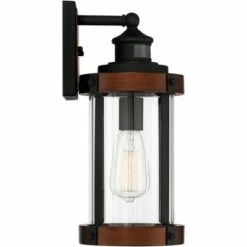 John Timberland Industrial Outdoor Wall Light Fixture Dark Wood Finish Black 15 1/2" Motion Sensor Clear Glass for Exterior House Porch -Outdoor Lighting Sales Shop unnamed file 2923