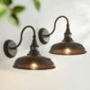 John Timberland Farmhouse Outdoor Barn Light Fixture Bronze 12 1/2" Motion Sensor for Exterior House Porch Patio Outside Home