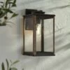 John Timberland Farmhouse Rustic Outdoor Wall Light Fixture Dark Bronze Wood Finish Grain 17" Glass Exterior House Porch Patio Outside -Outdoor Lighting Sales Shop unnamed file 2932