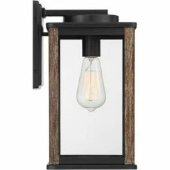 John Timberland Modern Farmhouse Outdoor Wall Light Fixture Dark Bronze Wood Finish Grain 14 1/4" Clear Glass Panels Exterior House Porch -Outdoor Lighting Sales Shop unnamed file 2942