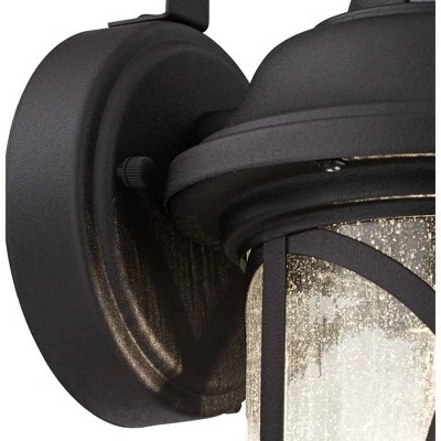 John Timberland Industrial Farmhouse Outdoor Wall Light Fixtures Set of 2 Black 15 1/2" Glass Dusk To Dawn Motion Sensor Exterior 5 John Timberland Industrial Farmhouse Outdoor Wall Light Fixtures Set of 2 Black 15 1/2" Glass Dusk To Dawn Motion Sensor Exterior - Image 3