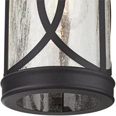 John Timberland Industrial Farmhouse Outdoor Wall Light Fixtures Set of 2 Black 15 1/2" Glass Dusk To Dawn Motion Sensor Exterior 7 John Timberland Industrial Farmhouse Outdoor Wall Light Fixtures Set of 2 Black 15 1/2" Glass Dusk To Dawn Motion Sensor Exterior - Image 5