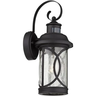John Timberland Industrial Farmhouse Outdoor Wall Light Fixtures Set of 2 Black 15 1/2" Glass Dusk To Dawn Motion Sensor Exterior 9 John Timberland Industrial Farmhouse Outdoor Wall Light Fixtures Set of 2 Black 15 1/2" Glass Dusk To Dawn Motion Sensor Exterior - Image 7