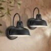 John Timberland Industrial Outdoor Wall Light Fixtures Set of 2 Oil-Rubbed Bronze 11 1/4" Exterior House Porch Patio Outside Home -Outdoor Lighting Sales Shop unnamed file 2971
