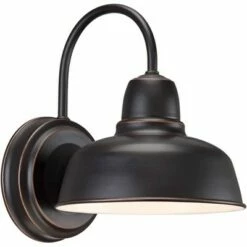 John Timberland Industrial Outdoor Wall Light Fixtures Set of 2 Oil-Rubbed Bronze 11 1/4" Exterior House Porch Patio Outside Home -Outdoor Lighting Sales Shop unnamed file 2976