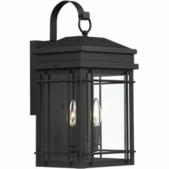 John Timberland Outdoor Wall Light Fixture Textured Black Steel 17" Clear Glass Lantern for Exterior House Porch Patio Deck -Outdoor Lighting Sales Shop unnamed file 2982