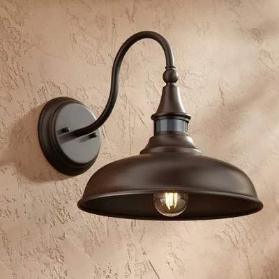 John Timberland Rustic Farmhouse Outdoor Barn Light Fixture Bronze 12 1/2" Dusk to Dawn Motion Sensor Exterior House Porch Patio 3 John Timberland Rustic Farmhouse Outdoor Barn Light Fixture Bronze 12 1/2" Dusk to Dawn Motion Sensor Exterior House Porch Patio