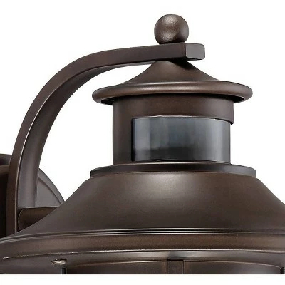 John Timberland Outdoor Wall Light Fixture Oil-Rubbed Bronze 11 1/4" Seedy Glass Motion Sensor for Exterior House Porch Patio Deck 4 John Timberland Outdoor Wall Light Fixture Oil-Rubbed Bronze 11 1/4" Seedy Glass Motion Sensor for Exterior House Porch Patio Deck - Image 2