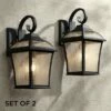John Timberland Traditional Outdoor Wall Lights Fixture Set of 2 Carriage Style Textured Black 15" Clear Seedy Glass for House -Outdoor Lighting Sales Shop unnamed file 3005