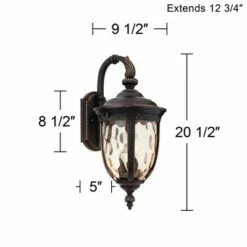 John Timberland Vintage Outdoor Wall Light Fixture Bronze Metal 20 1/2" Champagne Hammered Glass for Exterior House Porch Patio -Outdoor Lighting Sales Shop unnamed file 3018