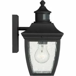 John Timberland Outdoor Wall Light Fixture Black 12" Clear Seedy Glass Motion Security Sensor for Exterior House Porch Patio Deck -Outdoor Lighting Sales Shop unnamed file 3025