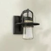 John Timberland Modern Outdoor Wall Light Fixture LED Black 10" Clear Seedy Glass for Exterior House Porch Patio Deck Entryway