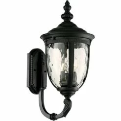 John Timberland Outdoor Wall Light Fixture Textured Black Upbridge Arm 21" Clear Hammered Glass for Exterior Porch Patio -Outdoor Lighting Sales Shop unnamed file 3059