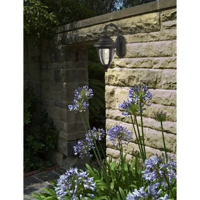 John Timberland Traditional Outdoor Wall Light Fixture Black Carriage Style 18 1/2" Clear Seedy Glass for Exterior House Porch 4 John Timberland Traditional Outdoor Wall Light Fixture Black Carriage Style 18 1/2" Clear Seedy Glass for Exterior House Porch - Image 2