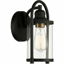 John Timberland Farmhouse Outdoor Wall Light Fixture Black Metal 10 1/4" Clear Glass for Exterior House Porch Patio Entryway -Outdoor Lighting Sales Shop unnamed file 3081