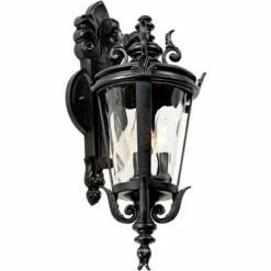 John Timberland Traditional Outdoor Wall Light Fixture Textured Black French 21 3/4" Clear Hammered Glass for Exterior House Porch -Outdoor Lighting Sales Shop unnamed file 3094