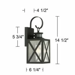 John Timberland Vintage Outdoor Wall Light Fixtures Set of 2 Textured Black 14 1/2" Dusk to Dawn Motion Sensor for Exterior House -Outdoor Lighting Sales Shop unnamed file 3107