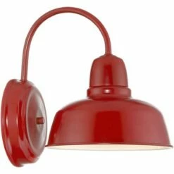 John Timberland Farmhouse Outdoor Wall Light Fixture Urban Barn Red Steel Gooseneck 11 1/4" for Exterior House Porch Patio -Outdoor Lighting Sales Shop unnamed file 3111